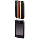 Футляр Hama Stripe Black White Yellow (для iPhone4,  пластик, H-104594)