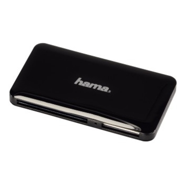 Ридер USB3.0 Hama Slim Black (USB3.0, для всех стандартов карт памяти, кроме xD, H-114837)