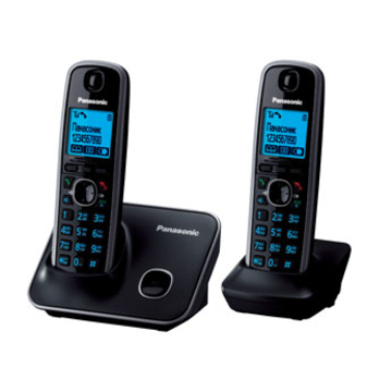 DECT-телефон Panasonic KX-TG6612RUB Black (АОН, спикерфон, 2 трубки)