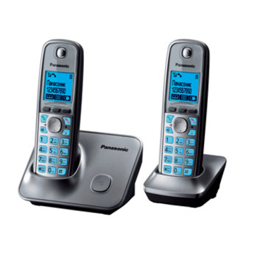 DECT-телефон Panasonic KX-TG6612RUM Metallic Grey (АОН, спикерфон, 2 трубки)