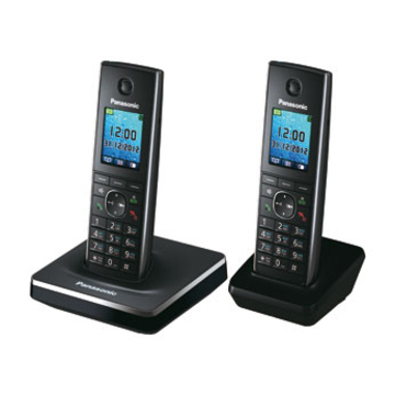 DECT-телефон Panasonic KX-TG8552RU Black (цветной дисплей, АОН, радионяня, 2 трубки)