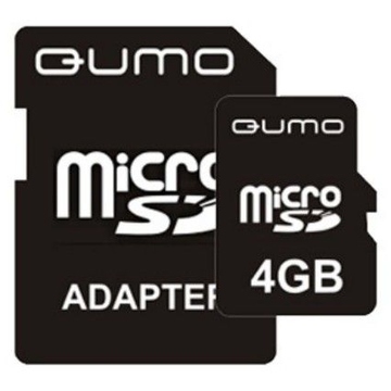  MicroSDHC 04Гб QUMO Класс 4 (адаптер)