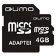  MicroSDHC 04Гб QUMO Класс 4 (адаптер)